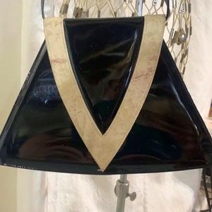 Cabrelli, Black faux Patent leather crossbody